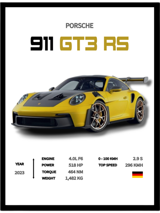 Porsche 911 GT3 RS Yellow (Specs)